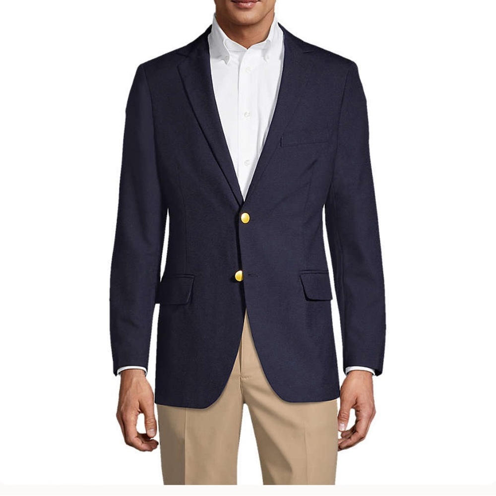 Lands’ End School Uniform Boys Hopsack Blazer Large 13-14 year old